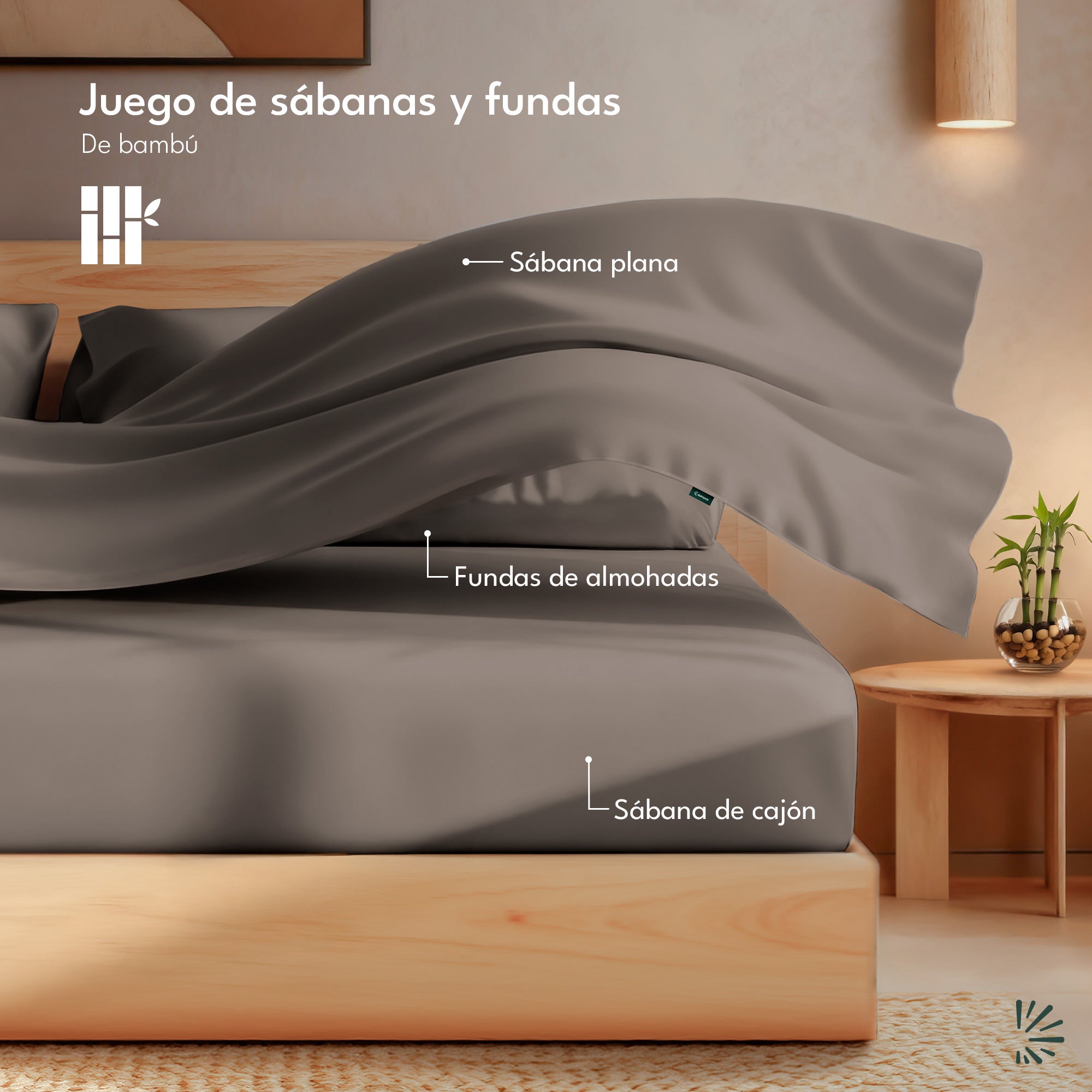 Juego de Sábanas Bambú con Microfibra