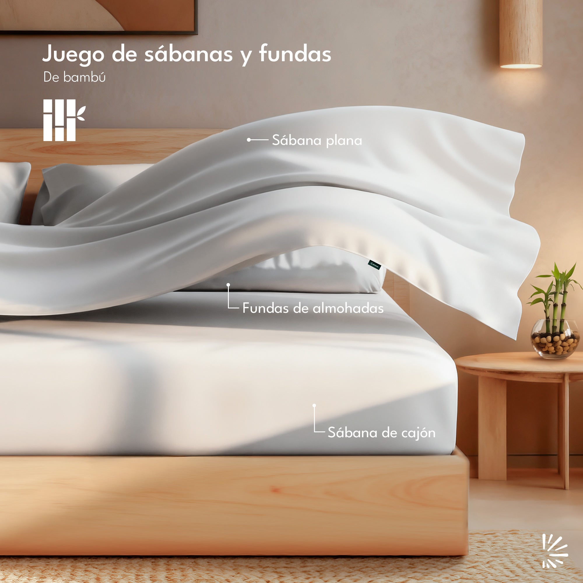 Juego de Sábanas Bambú con Microfibra