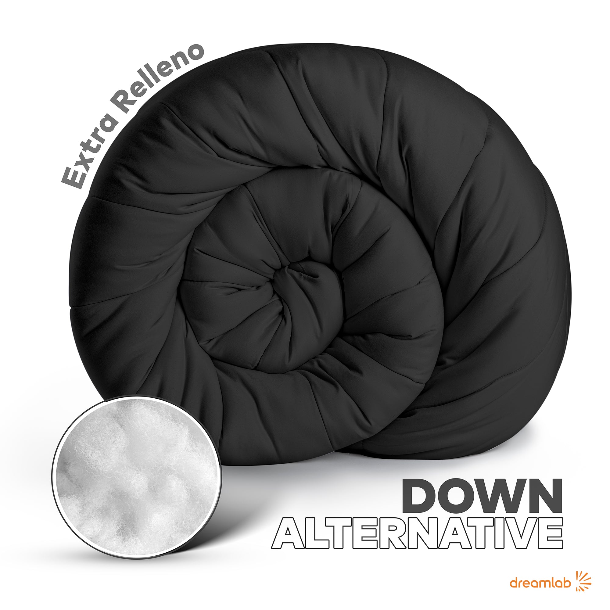 edredon negro down alternative